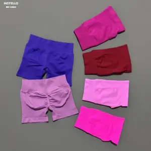 HISTELLO Women’s Seamless Scrunch Booty Sports Shorts – Running, Gym & Yoga