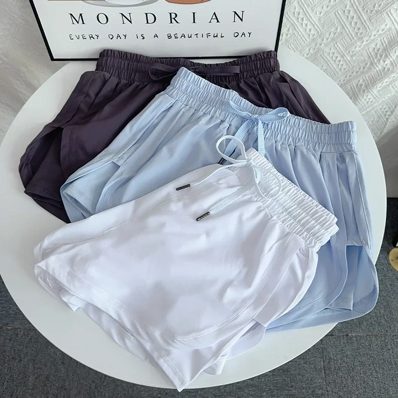 Women’s Quick-Dry High-Waist Running Shorts – Double Layer Athletic Design - Image 2