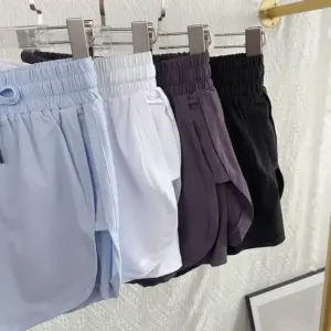 Women’s Quick-Dry High-Waist Running Shorts – Double Layer Athletic Design